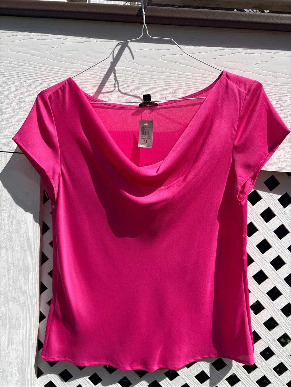 Ann Taylor Fusia Cowl Neck Blouse